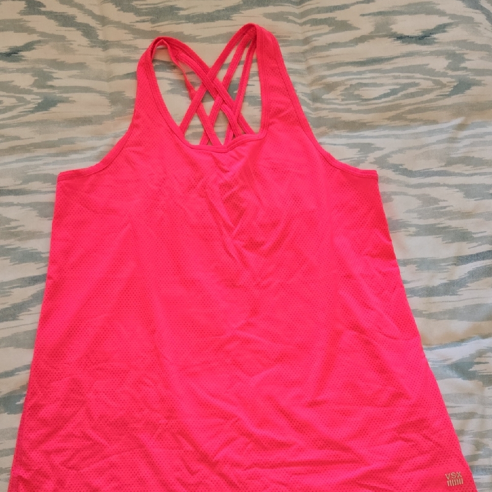 Victoria's Secret Hot Pink Crisscross Tank Top